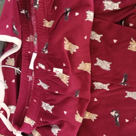 ELLEN DEGENERES LOVE BURGUNDY LONG SLEEVE TOP & PANTS PAJAMA SET SIZE SMALL NWT - Picture 7 of 9